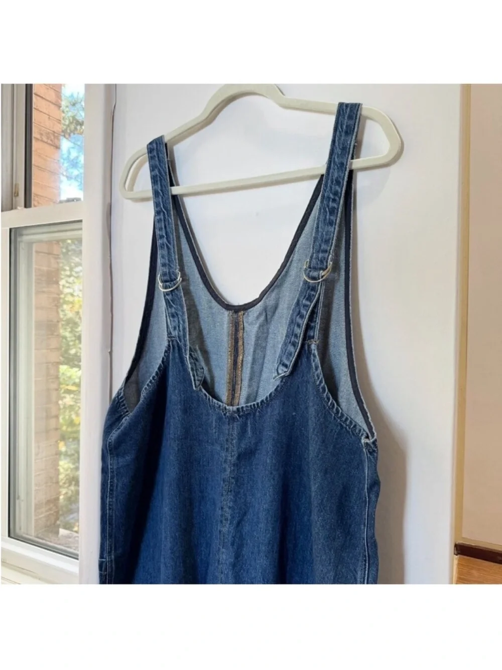 NWT Free People High Roller Denim Jumpsuit Blue Large